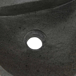 Wandmontiertes Waschbecken Grau Flussstein 37cm
