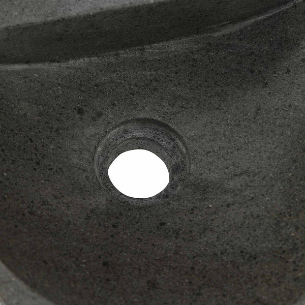 Wandmontiertes Waschbecken Grau Flussstein 37cm