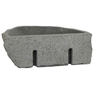 Wandmontiertes Waschbecken Grau Flussstein 37cm