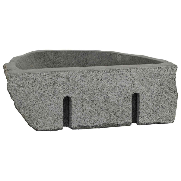 Wandmontiertes Waschbecken Grau Flussstein 37cm