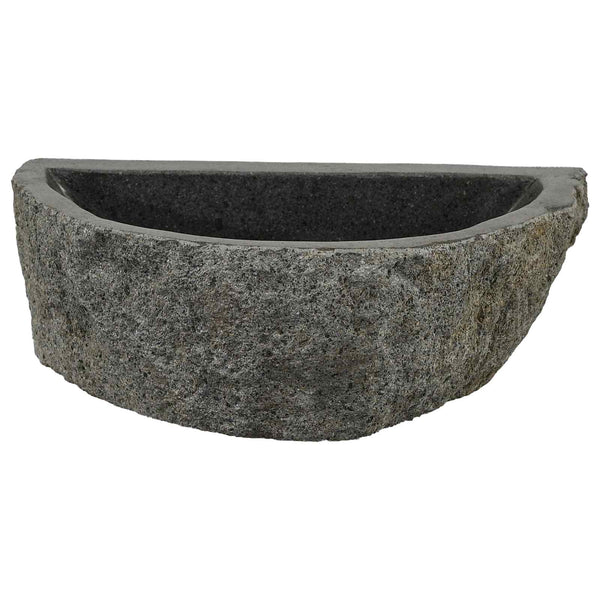 Wandmontiertes Waschbecken Grau Flussstein 37cm