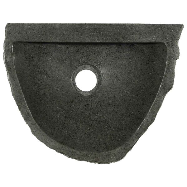 Wandmontiertes Waschbecken Grau Flussstein 37cm