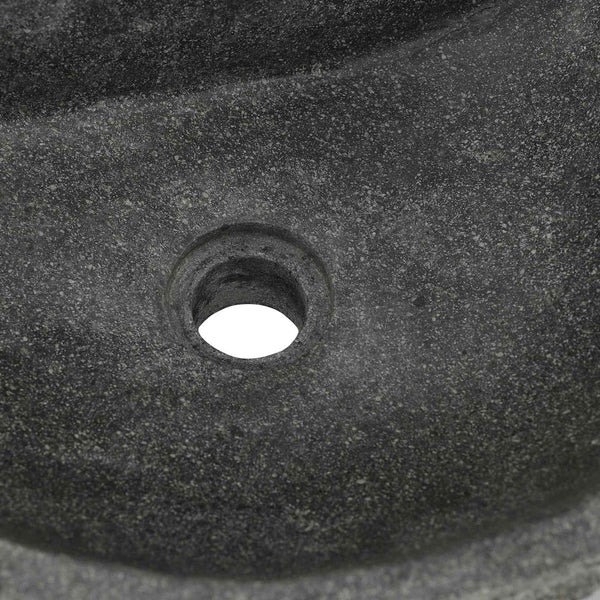 Wandwaschbecken Grau Flussstein 45 cm