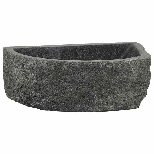Wandwaschbecken Grau Flussstein 45 cm