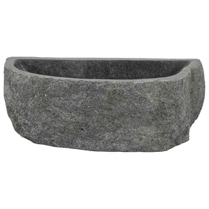Wandwaschbecken Grau Flussstein 45 cm