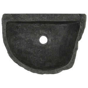 Wandwaschbecken Grau Flussstein 45 cm
