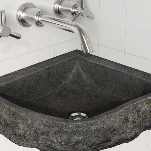 Graues Flussstein Waschbecken 30-37 cm