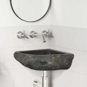 Graues Flussstein Waschbecken 30-37 cm