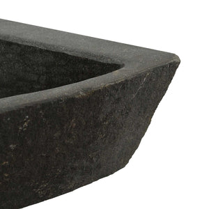Graues Flussstein-Waschbecken, 38-45 cm