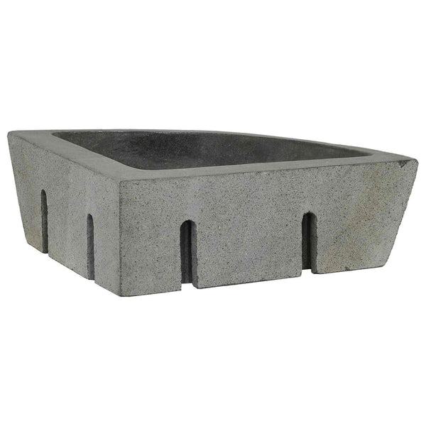 Graues Flussstein-Waschbecken, 38-45 cm
