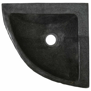 Graues Flussstein-Waschbecken, 38-45 cm