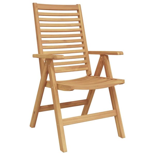 vidaXL Chaise 2 pcs Marron 64,5 x 52 x 108 cm Bois de teck massif