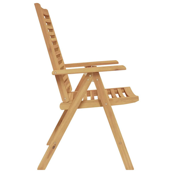 vidaXL Chaise 2 pcs Marron 64,5 x 52 x 108 cm Bois de teck massif