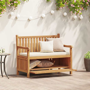 Gartenbank Teakholz mit Stauraum