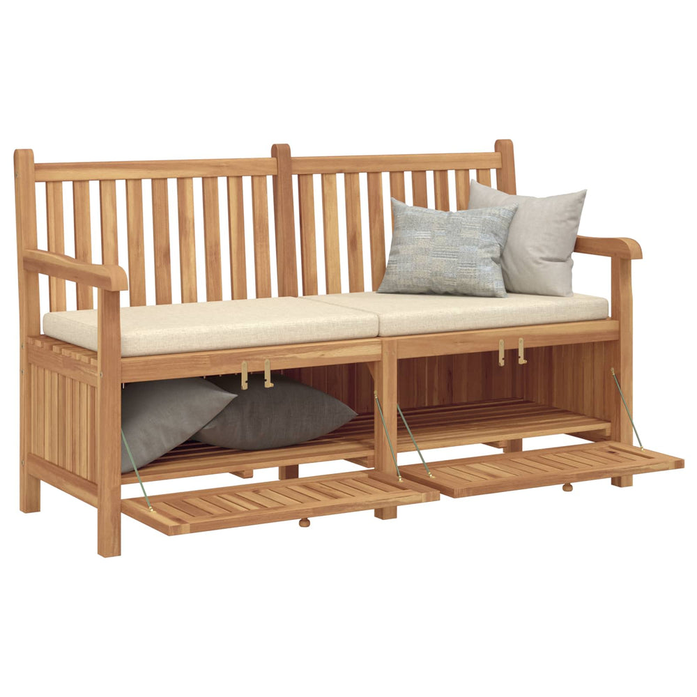 Gartenbank Teakholz mit Stauraum 150cm
