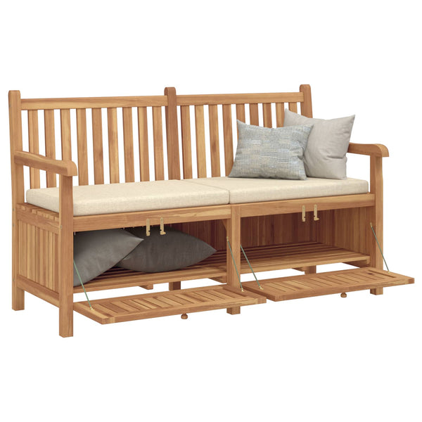 Gartenbank Teakholz mit Stauraum 150cm