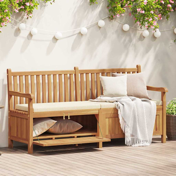 Gartenbank Teakholz mit Stauraum 180cm