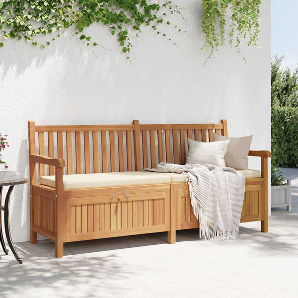 Gartenbank Teakholz mit Stauraum 180cm