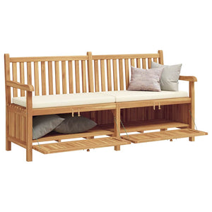 Gartenbank Teakholz mit Stauraum 180cm