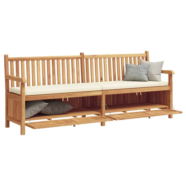 Gartenbank Teakholz mit Stauraum 228cm