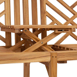 Massivholz Teak Gartenbank 150cm
