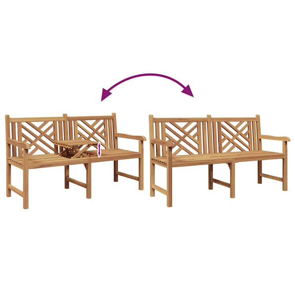Massivholz Teak Gartenbank 150cm