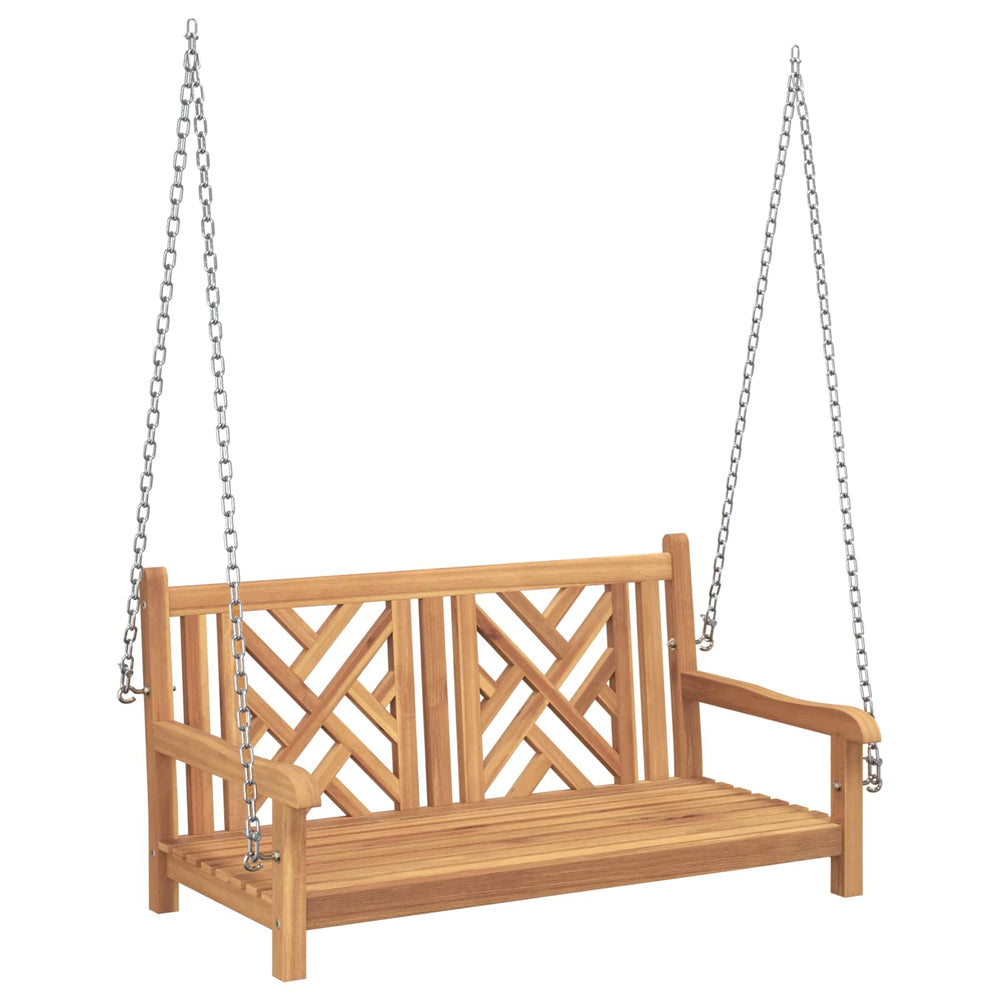 Teak Gartenschaukelbank Massivholz 114cm