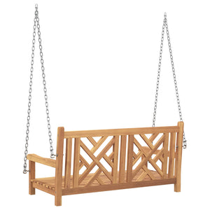Teak Gartenschaukelbank Massivholz 114cm