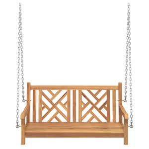 Teak Gartenschaukelbank Massivholz 114cm