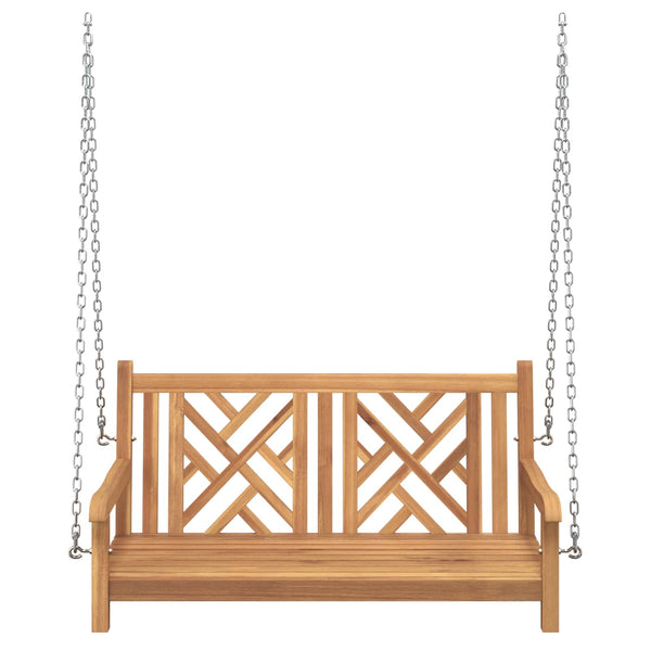 Teak Gartenschaukelbank Massivholz 114cm