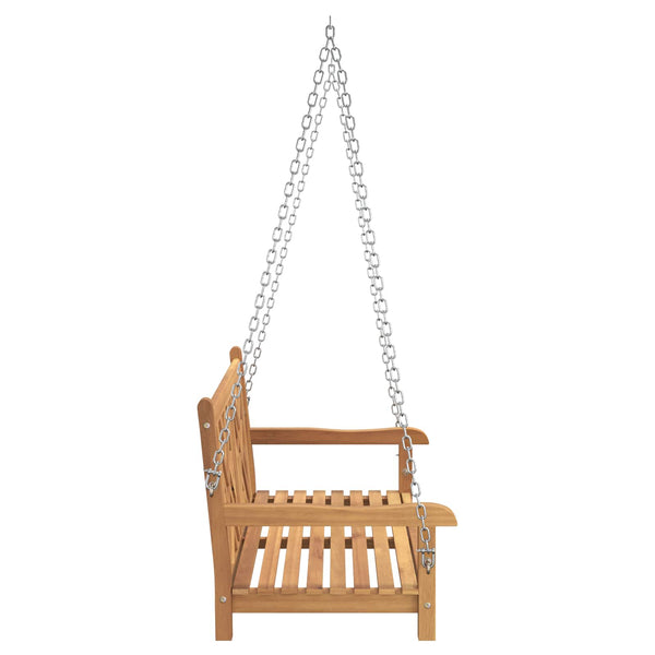 Teak Gartenschaukelbank Massivholz 114cm