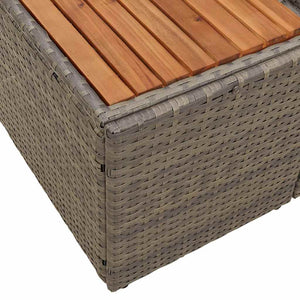 Graues Gartensofa Poly-Rattan 184cm