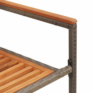 Garten Stapelstühle 2er Set Braun/Grau