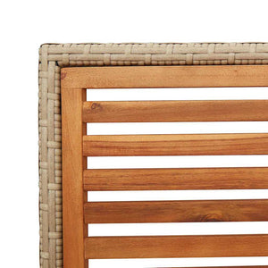 Garten Stapelstühle 2er Set Braun Beige