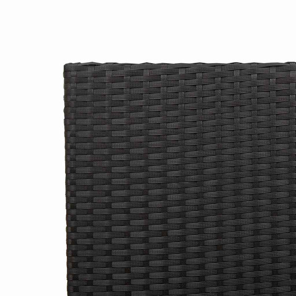 Garten Stapelstühle 2er Set Schwarz Braun