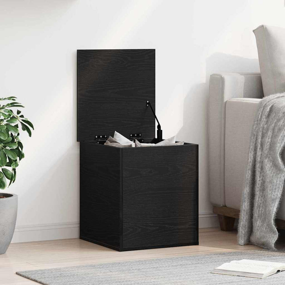 Aufbewahrungsbox Eichen-Optik Schwarz 40x46cm