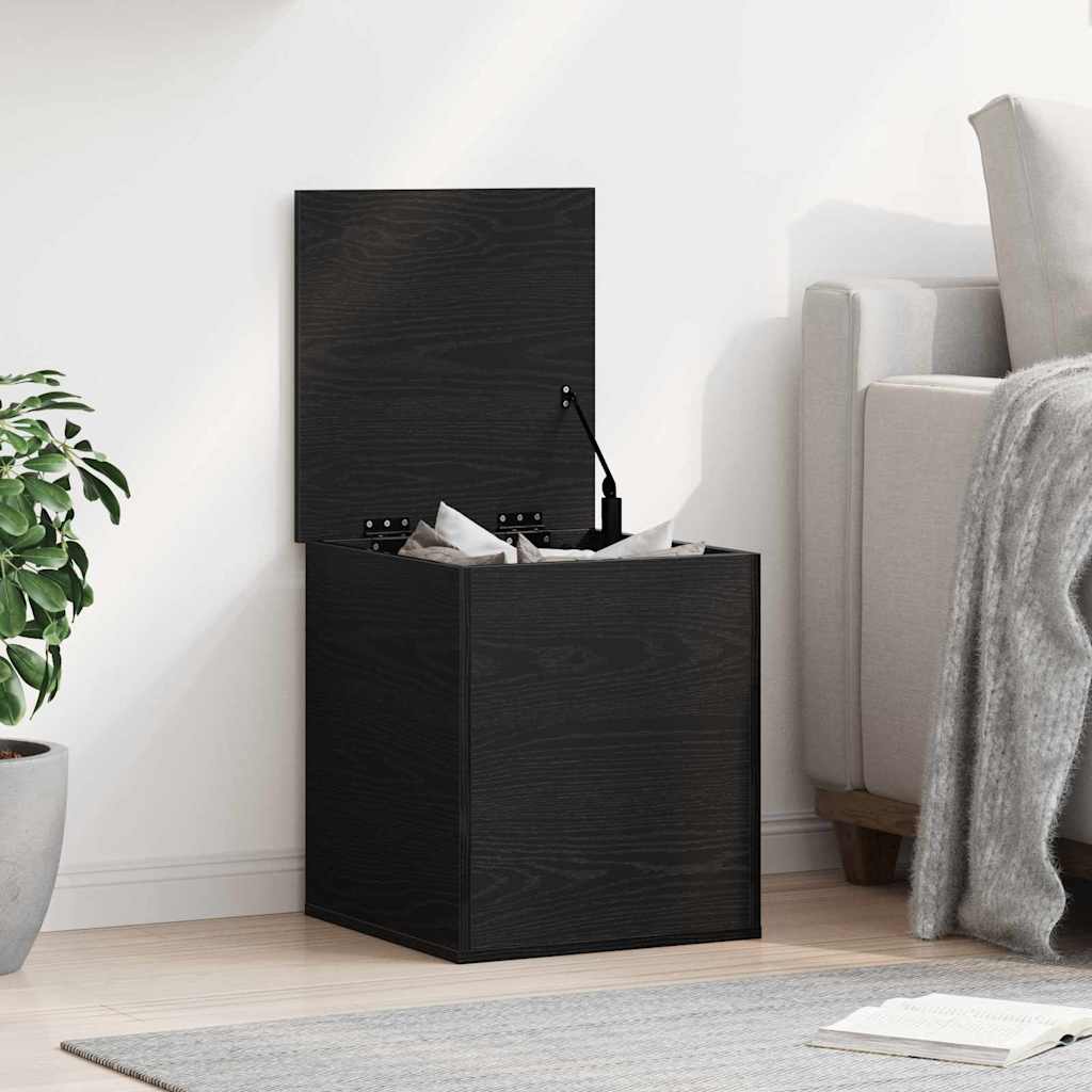 Aufbewahrungsbox Eichen-Optik Schwarz 40x46cm