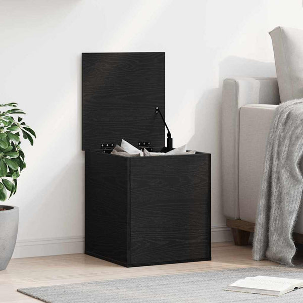Aufbewahrungsbox Eichen-Optik Schwarz 40x46cm