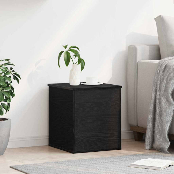Aufbewahrungsbox Eichen-Optik Schwarz 40x46cm