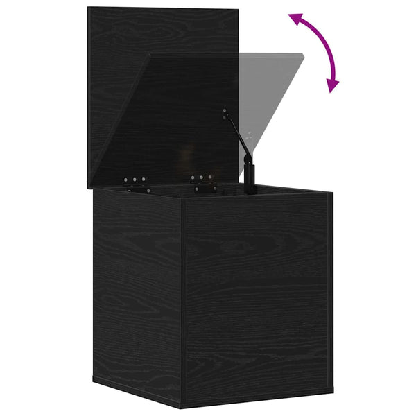 Aufbewahrungsbox Eichen-Optik Schwarz 40x46cm