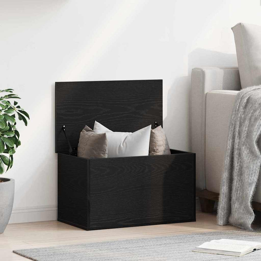 Aufbewahrungsbox Schwarz Eichen-Optik 60 cm