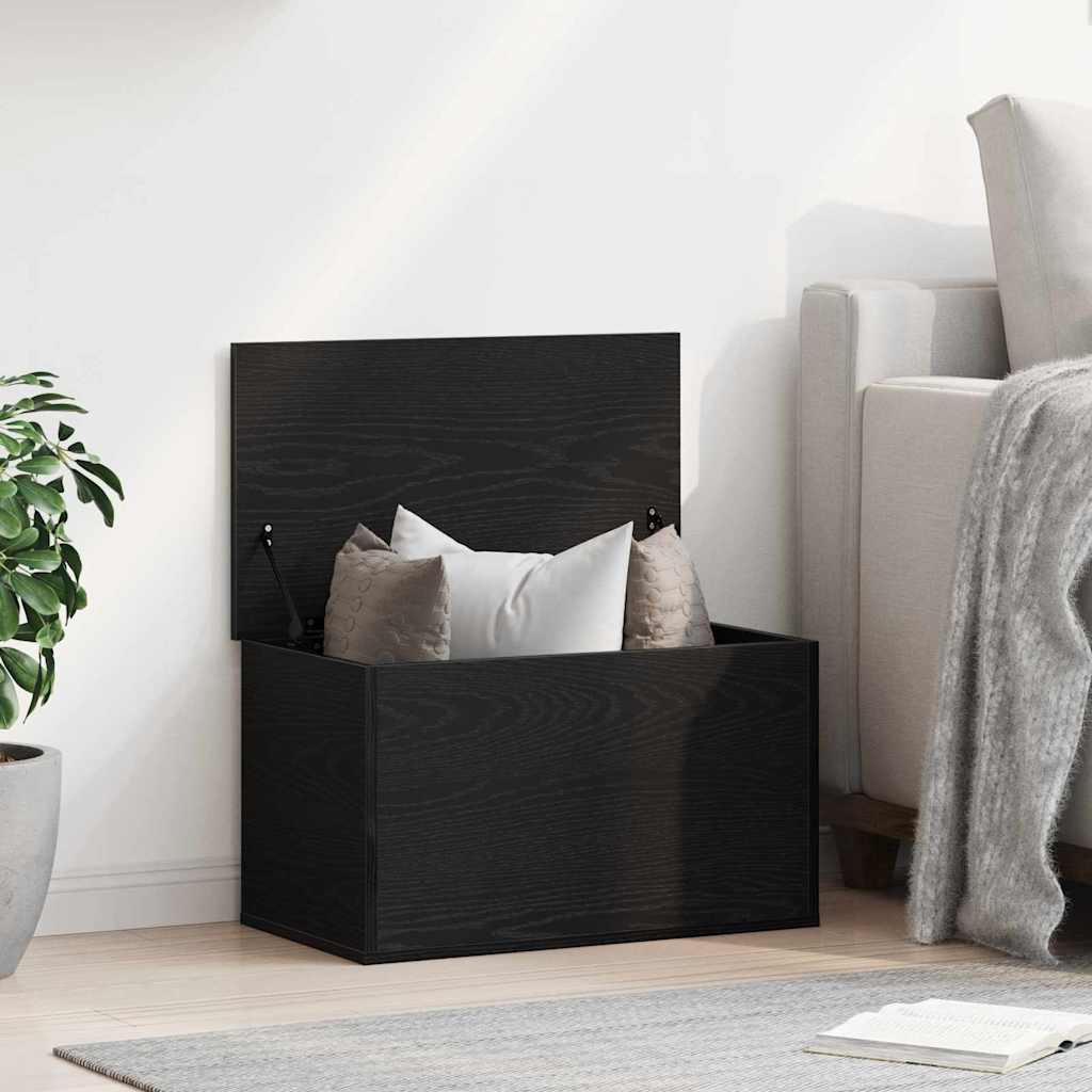 Aufbewahrungsbox Schwarz Eichen-Optik 60 cm
