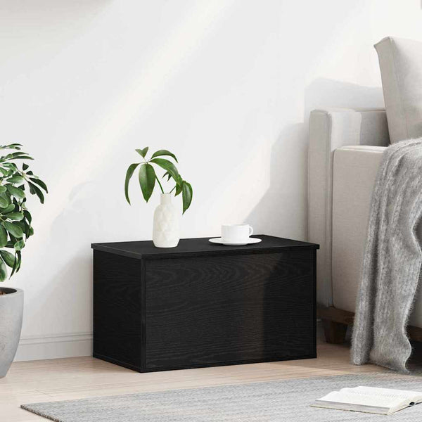 Aufbewahrungsbox Schwarz Eichen-Optik 60 cm