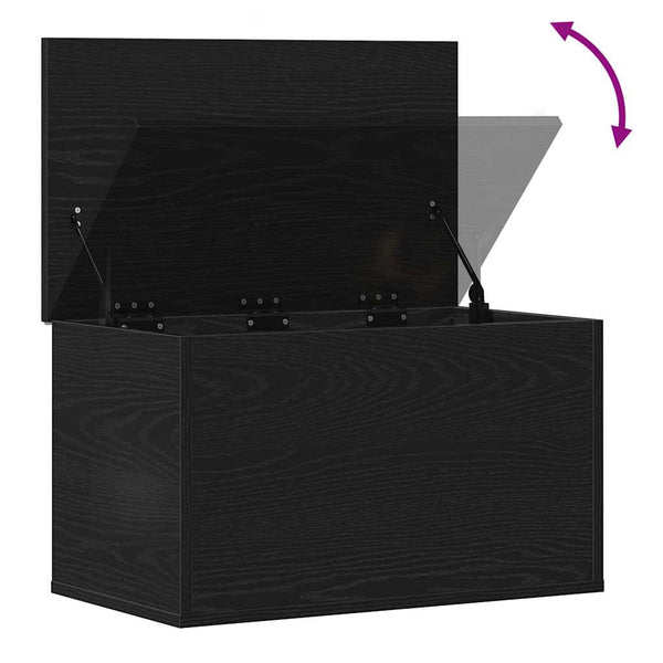 Aufbewahrungsbox Schwarz Eichen-Optik 60 cm
