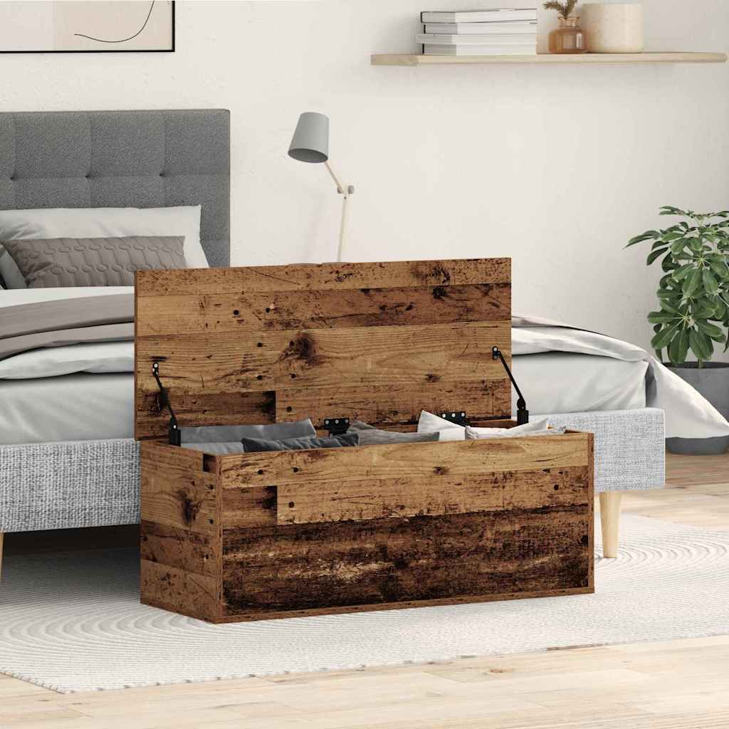 Aufbewahrungsbox Altholz 90 cm