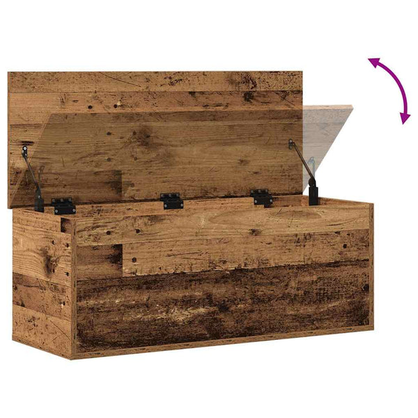 Aufbewahrungsbox Altholz 90 cm