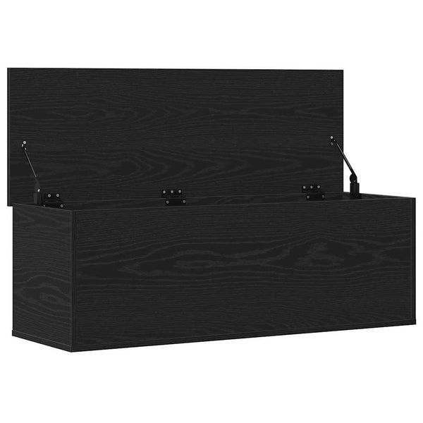 Aufbewahrungsbox Schwarz Eichen-Optik 102 cm