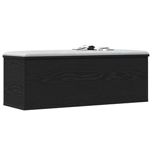 Aufbewahrungsbox Schwarz Eichen-Optik 102 cm