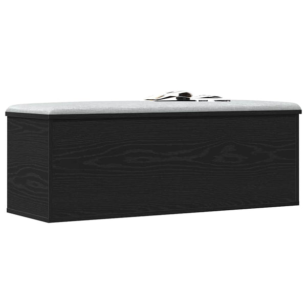 Aufbewahrungsbox Schwarz Eichen-Optik 102 cm