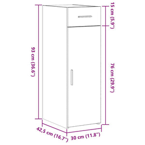 vidaXL Buffet avec tiroirs Chêne artisanat 30 x 42,5 x 93 cm